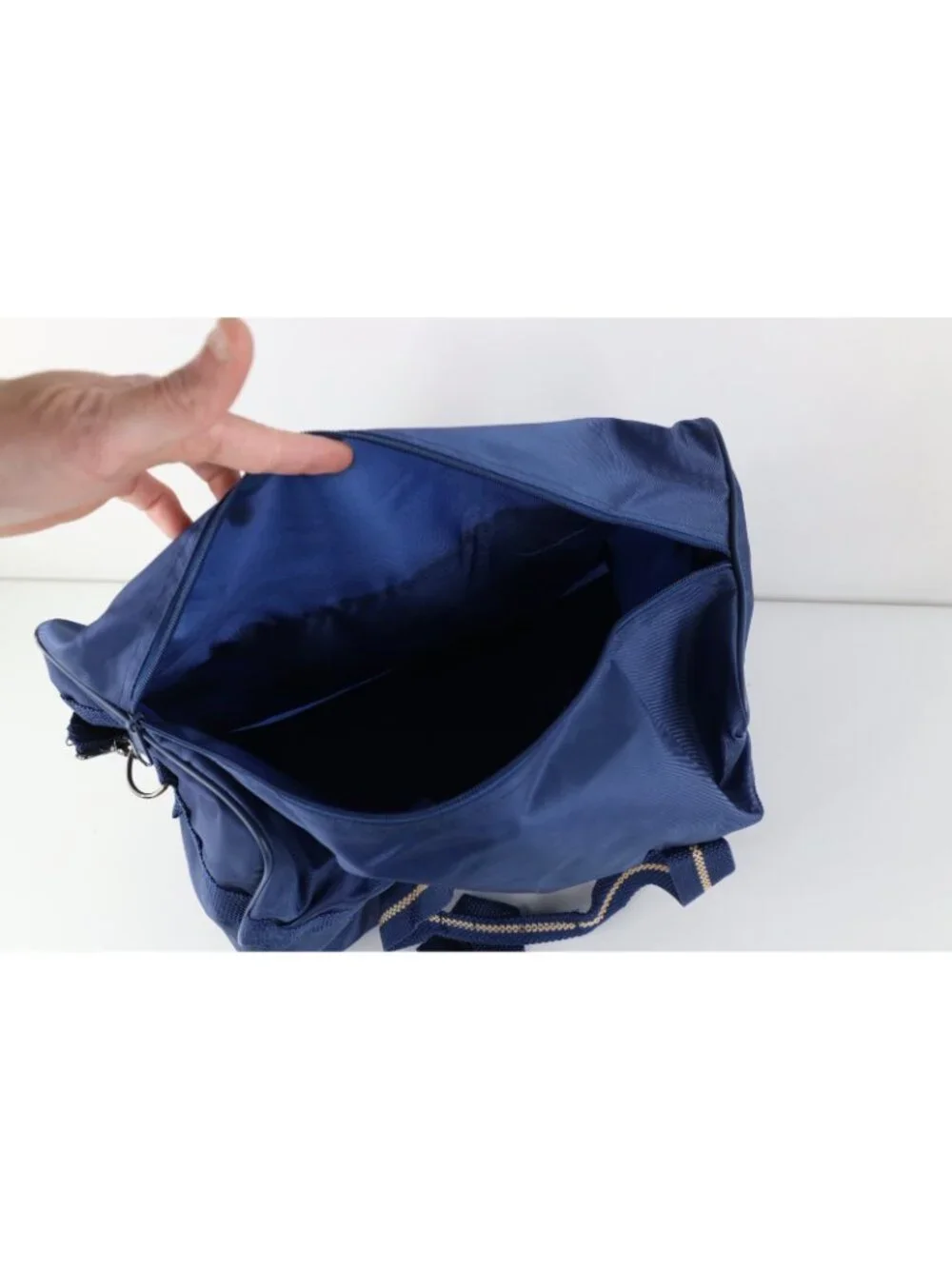 Vintage 80s 90s Givenchy Spell Out Handled Duffel Bag Gym Bag Weekender Blue